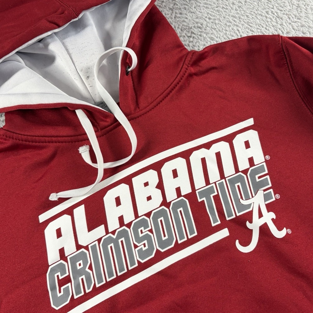 Alabama Crimson‎ Tide Hoodie Mens Medium Red Poly Performance Stadium